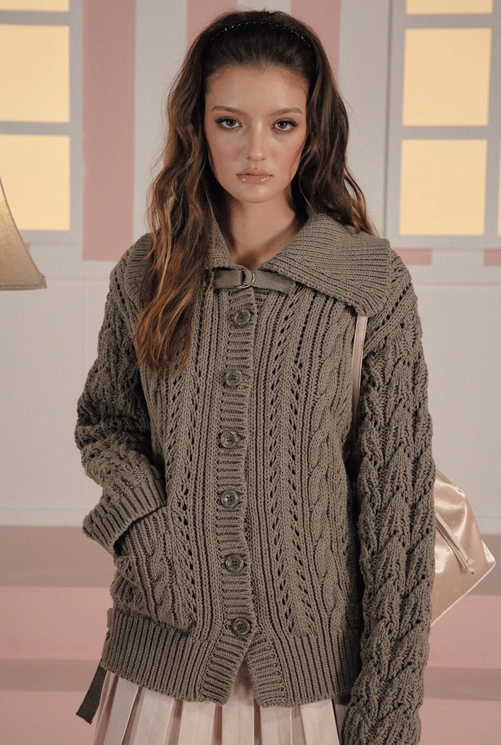 Toffee cable cardigan - Image 6